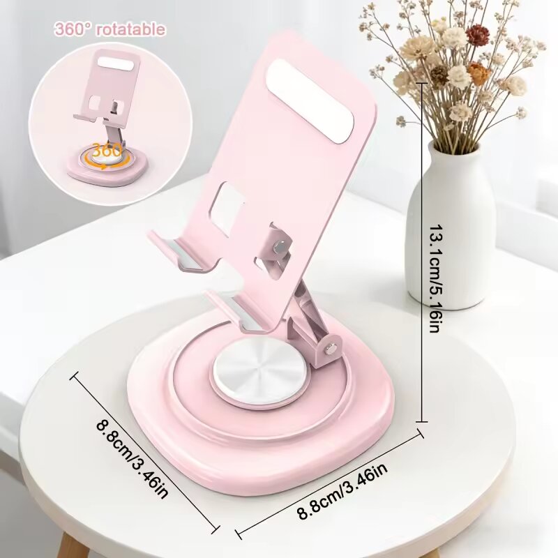 Phone Accessories Crochet - 360 Grad Drehbarer Faltbarer Desktop-Telefonständer Tragbarer