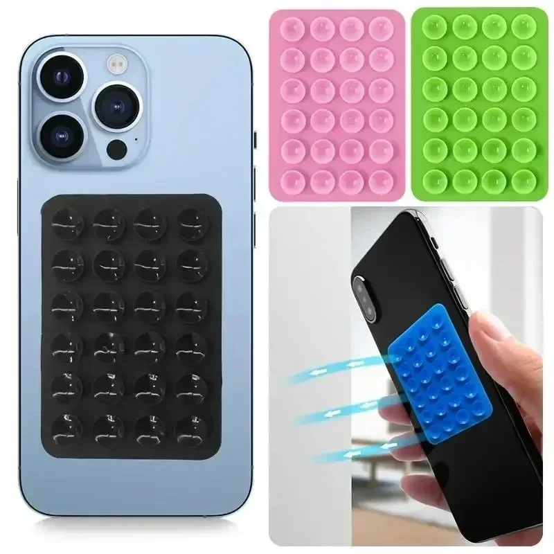 Phone Accessories Stand - Silikon-Klebstoff Smartphone-Ständer mit Rutschfester Saugnapf-Halterung, Freihändiger