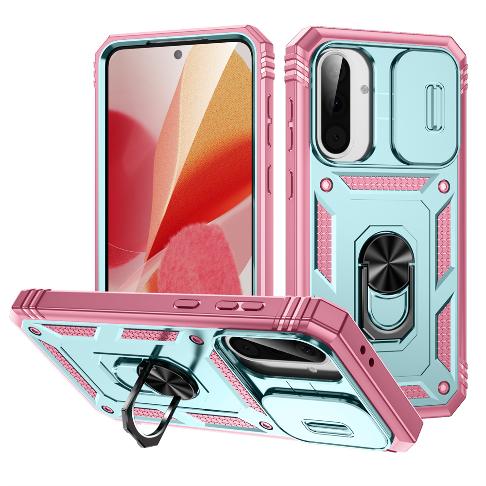 Phone Accessories Ring - 360-Ring-Halter, Ständer, Schieberamera-Schutz, Handyhülle für Samsung