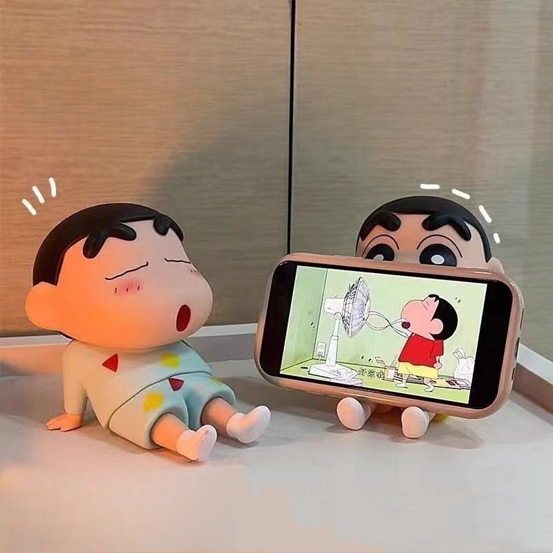 Phone Accessories Crochet - Crayon Shin-chan Japanische Anime-Handyhalterung, faule Figur,