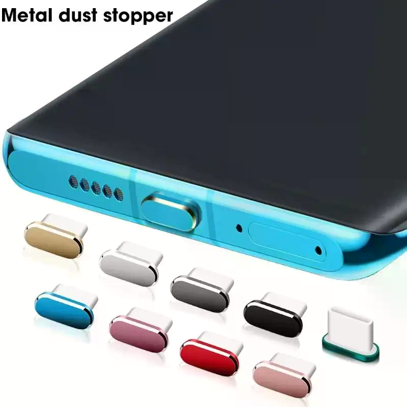 Phone Accessories For 11 Year Old Girl - Typ-C-Staubschutzstecker aus Metall, Anti-Verlust-Staubschutzkappe, USB-C-Anschlussschutz für